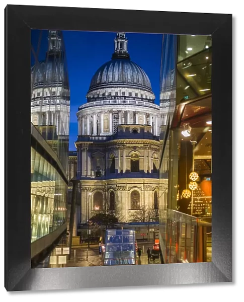 England, London, The City, St. Pauls Cathedral from One New Change
