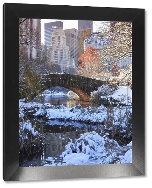 Usa, New York City, Manhattan, Central Park, Gapstow Bridge