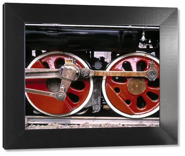 Main wheels of steam locomotive