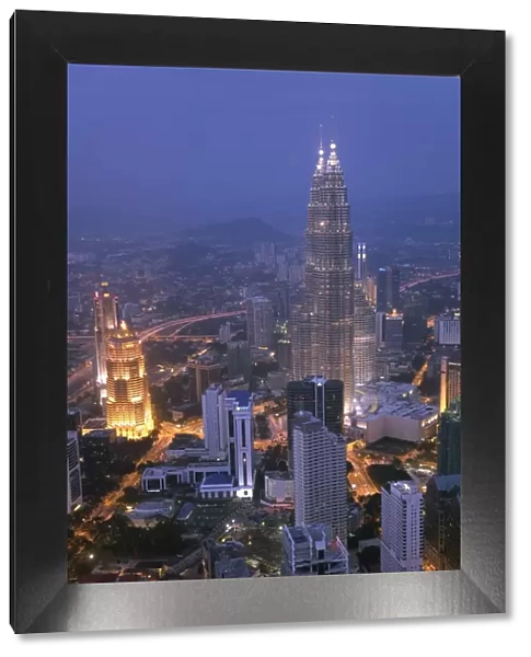 Petronas Twin Towers from KL Tower, Kuala Lumpur, Malaysia