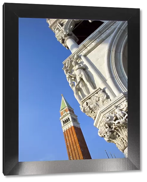 Campanile and Doges Palace, St Marks Square, Venice, Italy