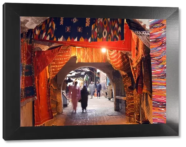 Morocco Marrakesh medina market at Place