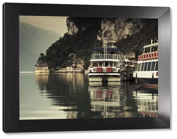 Italy, Trentino-Alto Adige, Lake District, Lake Garda, Riva del Garda, lake ferries