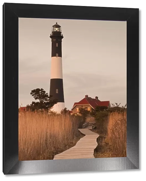 USA, New York, Long Island, Fire Island, Robert Moses State Park, Fire Island Lighthouse
