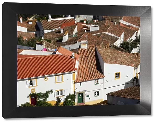 Rooftops of the historical village of Castelo de Vide. Alentejo, Portugal