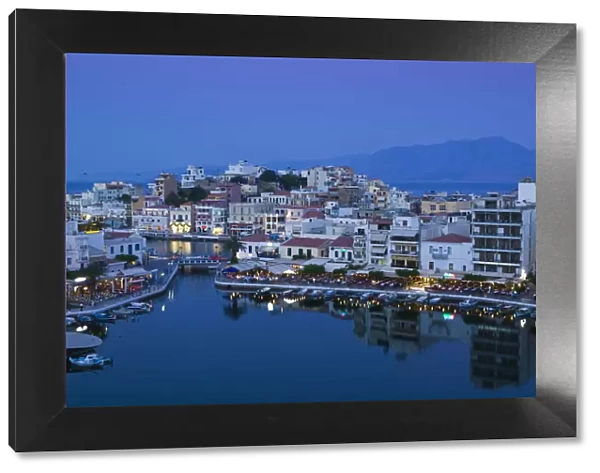 Greece, Crete, Lasithi Province-Agios Nikolaos, Town Overview