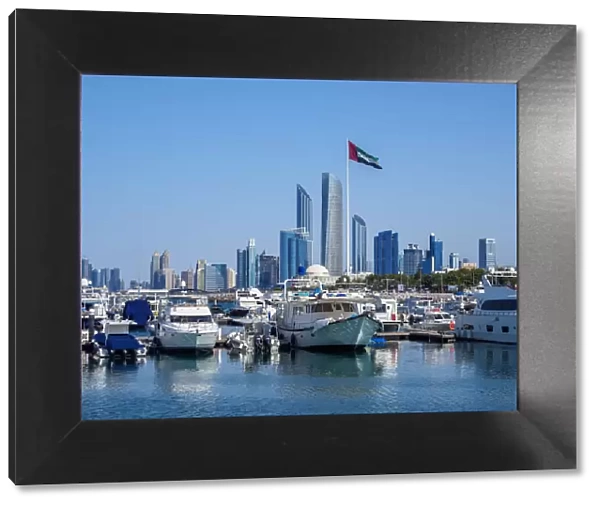 Skyline with Marina and City Center, Abu Dhabi, United Arab Emirates