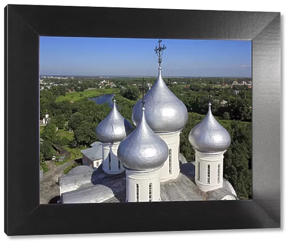 Domes of St. Sophia cathedral (16 century), Vologda, Vologda region, Russia
