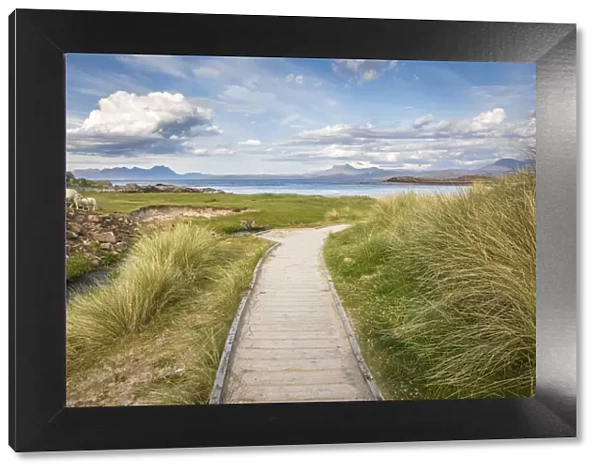 Path to Mellon Udrigle Beach, Achnasheen, Wester Ross, Highlands, Scotland, Great Britain