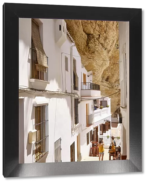 Troglodyte cave dwellings at the narrow streets of Setenil de las Bodegas, Andalucia. Spain