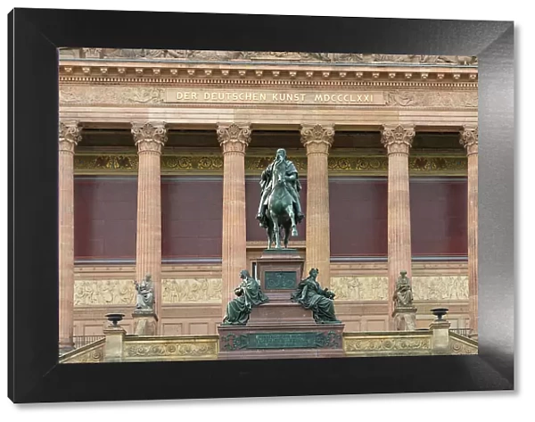 Equestrian statue of Frederick William IV in front of Alte Nationalgalerie, Museum Island, UNESCO, Berlin, Germany