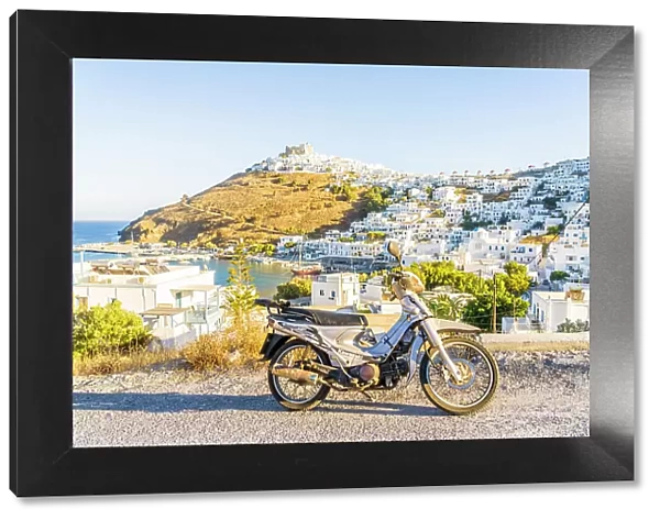 Scooter, Chora, Astypalaia, Dodecanese, Greek Islands, Greece