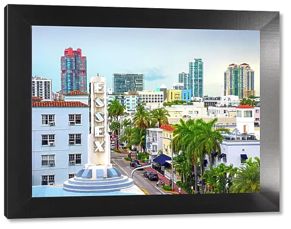 USA, Miami Beach, Florida, South Beach, Collins Avenue, Art Deco Hotels