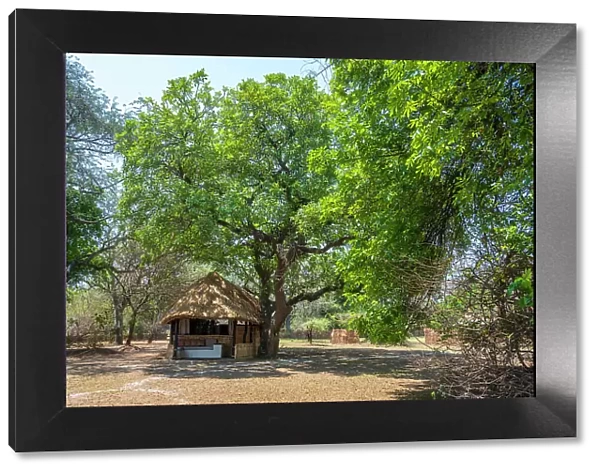 africa, Zambia, South Luangwa National Park. One of the chalets of Tafika Camp by Remote Africa