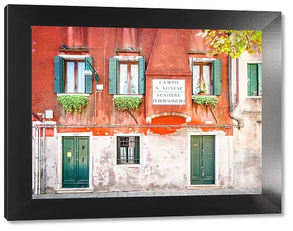 Facade of traditional house, Venice, Veneto, Italy