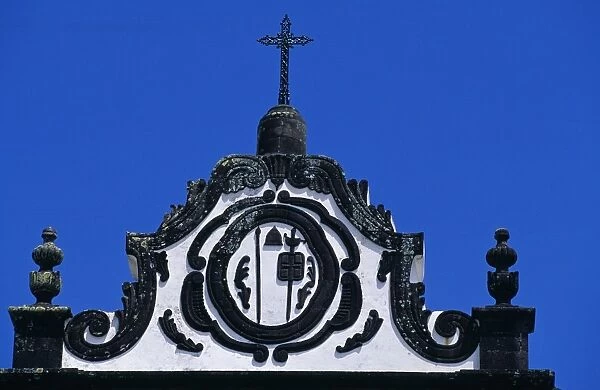 Detail of the 18th century church in Nordeste on the