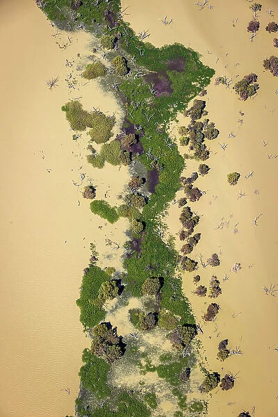 Aerial Menindee Lakes, New South Wales, Australia