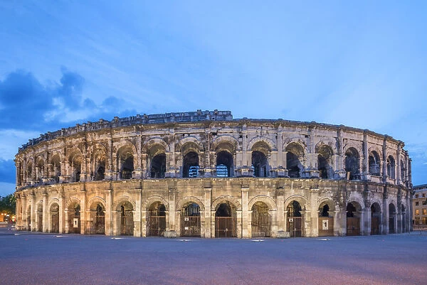 Arenas of Nimes, Roman amphitheater, Nimes, Gard, Languedoc-Roussillon, France, Europe