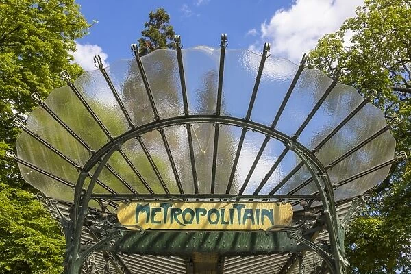 Art Nouveau metro station, Paris, France