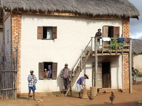 An attractive Malagasy home of the Betsileo people