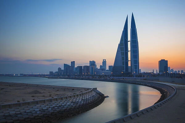 Bahrain, Manama, Bahrain Bay, View of Bahrain World Trade Center