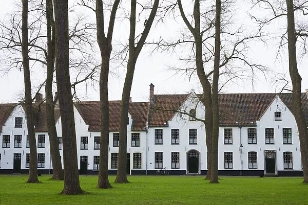 Belgium, Bruges, Begijnhof, 13th century convent, buildings