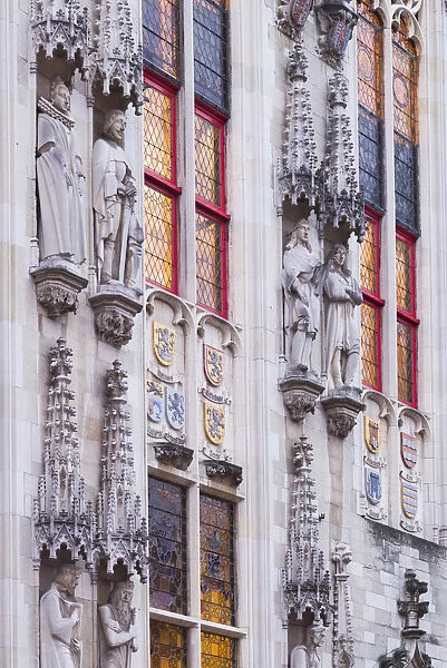 Belgium, Bruges, Bruges town hall, exterior