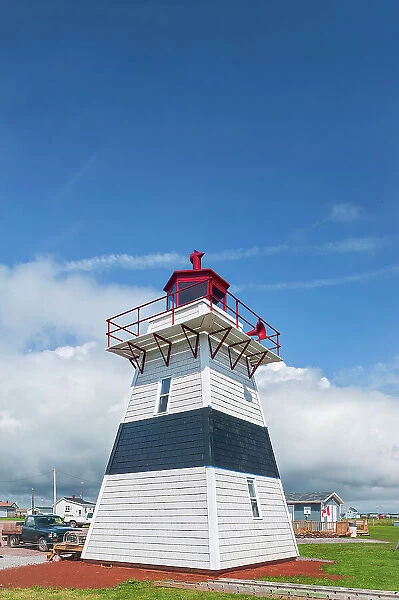 Big Tignish (or Judes Point) Lighthouse on Tignish Shore Fisherman's Provincial Park, Prince Edward Island, Canada