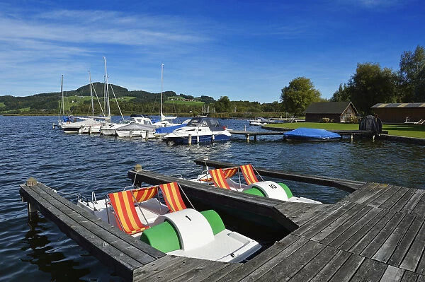 Boat rental at Obertrumersee, Salzburg Lake District, Salzburg, Austria