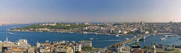 Bosphorus and Golden Horn panorama from Galata Tower