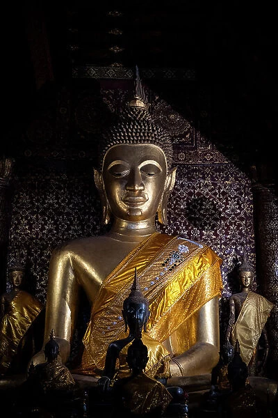 Buddha statues, Wat Xiengthong, Luang Prabang (ancient capital of Laos on the Mekong river), Laos