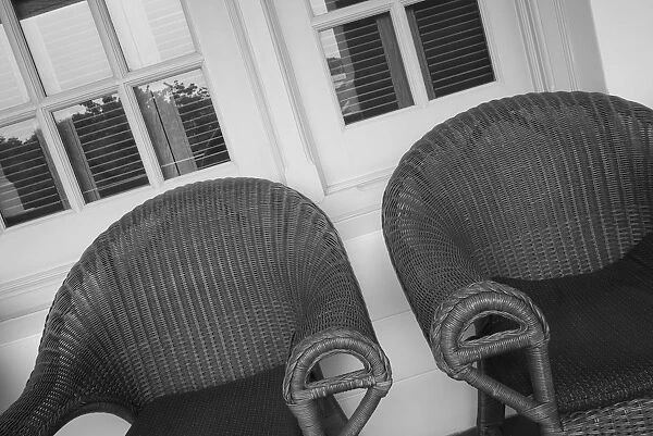 Cane chairs at Raffles Hotel, Singapore