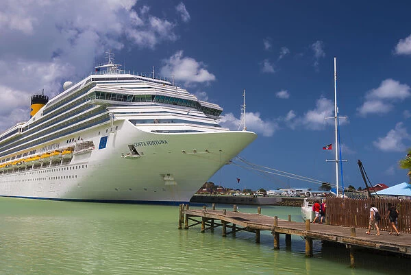 Caribbean, Antigua, St. Johns, Cruise Ship Pier, Costa Fortuna cruise ship