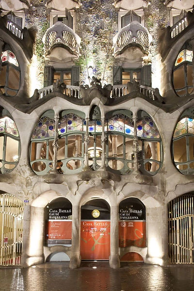 Casa Batllo (by Gaudi), Passeig de Gracia, Barcelona, Spain