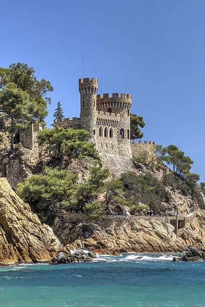 Castillo d en Plaja castle, Lloret de Mar, Costa Brava, Catalonia, Spain