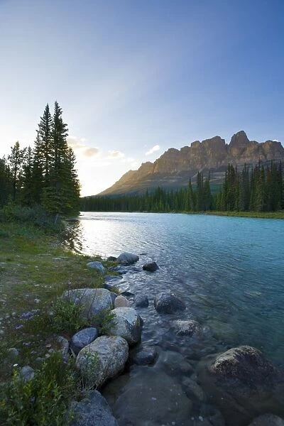 Castle Mountain and Bow River