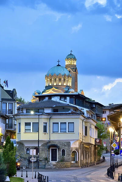 Cathedral of the Nativity of the Blessed Virgin at dusk. Veliko Tarnovo, Bulgaria