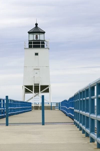 Charlevoix Lighthouse on Lake Michigan, Michigan, USA