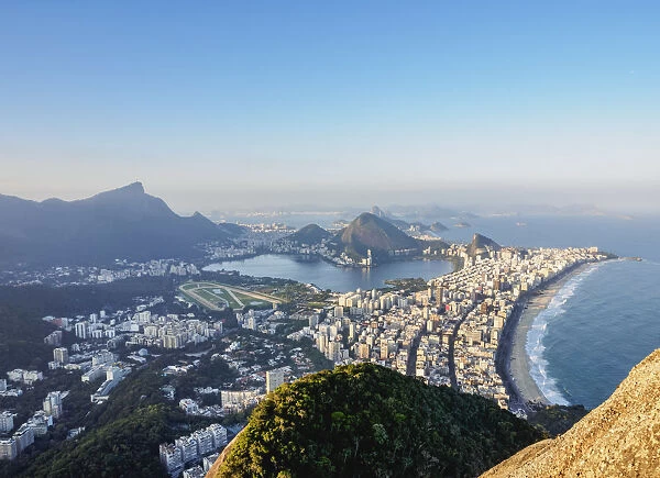 Cityscape seen from the Dois Irmaos Mountain, Rio de Janeiro, Brazil