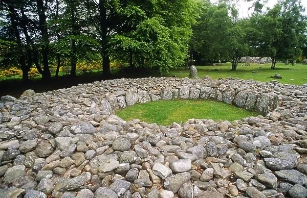 Clava Cairns, Culloden, Ross & Cromarty, Scotland. These mounds of stone surrounded by stone rings probably date from ca