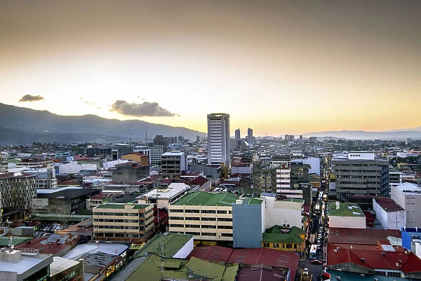 Costa Rica, San Jose, Downtown, Sunset