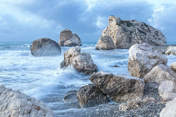Cyprus, Paphos, Petra tou Romiou also known as Aphrodite's Rock at dawn