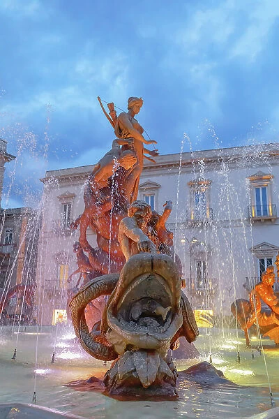 Diana fountain, Ortygia, Syracuse, Sicily, Italy