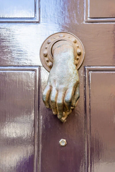Door knocker, Shoreditch, London, England, Uk