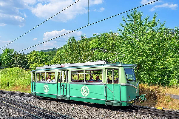 Drachenfelsbahn, cog railway, Konigswinter, Siebengebirge, North Rhine-Westphalia, Germany