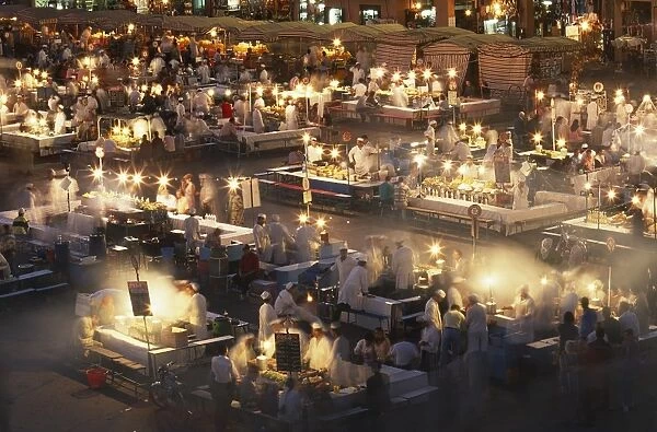 Eateries operate from dusk until late at the Djemaa el Fnaa