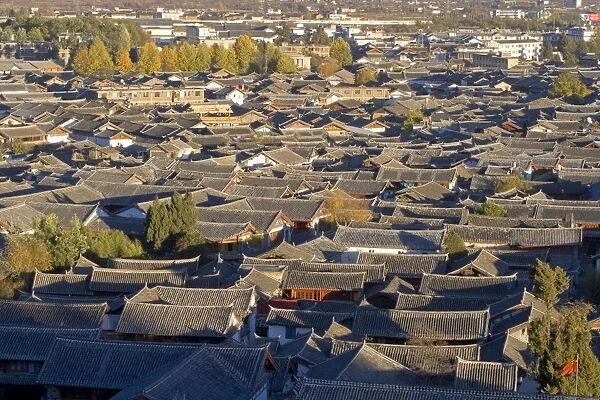 Elevated view of the UNESCO Old Town of Lijiang