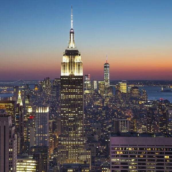 Empire State Building (One World Trade Center behind), Manhattan, New York City, New York