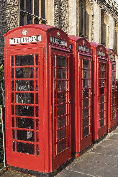 England, Cambridgeshire, Cambridge, Traditional Red Telephone Boxes