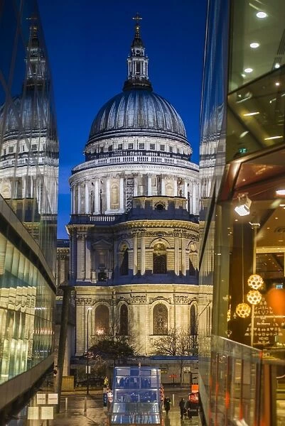 England, London, The City, St. Pauls Cathedral from One New Change